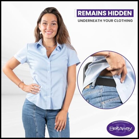 Easily Adjustable Elastic Flat Buckle No Show Belt for Women main image 6